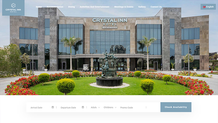 Crystal Inn Hotel El Alamein Website Launched by T.I.T Solutions