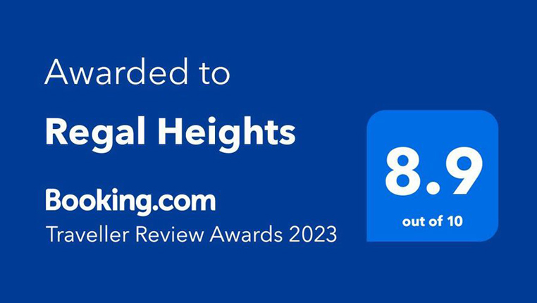 Regal Heights Hotel received Traveller Review Award